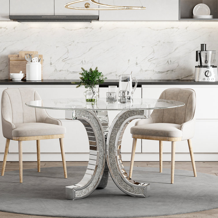 Wayfair mirrored dining deals table